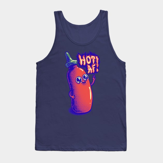 Cute Sriracha Sauce - Hot AF Tank Top by anycolordesigns